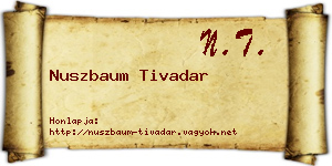 Nuszbaum Tivadar névjegykártya